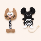 Interactive Catnip Plush Toys for Indoor Cats – Mouse & Cat Shapes, Chewable Kitten Toys for Hunting, Boredom Relief & Playtime