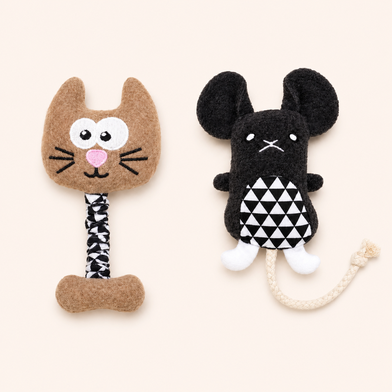 Interactive Catnip Plush Toys for Indoor Cats – Mouse & Cat Shapes, Chewable Kitten Toys for Hunting, Boredom Relief & Playtime