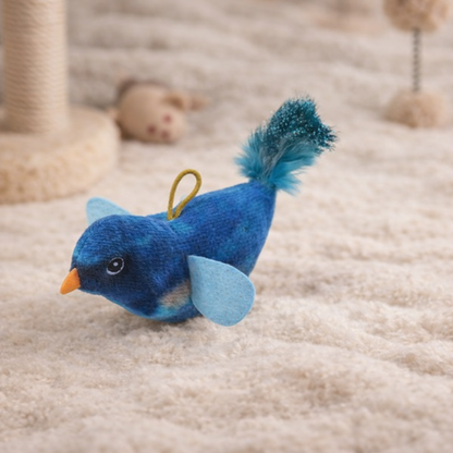 Chirping Bird Cat Toy – Interactive Plush Bird with sound