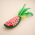 Watermelon Catnip Cat Toy – Plush Crinkle Feather Interactive Bite Resistant Cat Toy