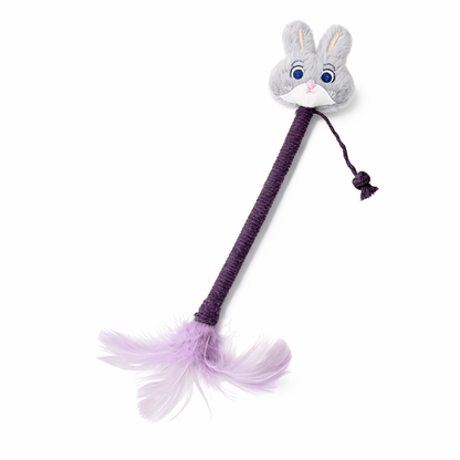 Feather Cat Toy Rope Chew Wand – Durable Braided Bite-Resistant Dental Cleaning Toy