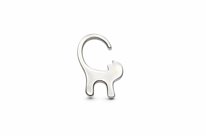 Stainless Steel Cat Stud Earrings – Minimal Cat Lover Jewellery