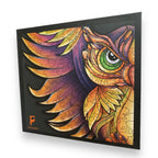 Frolicraft Fiery Owl Wooden Jigsaw Puzzle – Premium Animal-Shaped Relaxation Puzzle for Adults