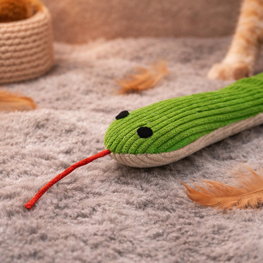 Cat Toy Snake Interactive Crinkle Kick Toy for Indoor Cats – 16.5 Inches - 42 cm