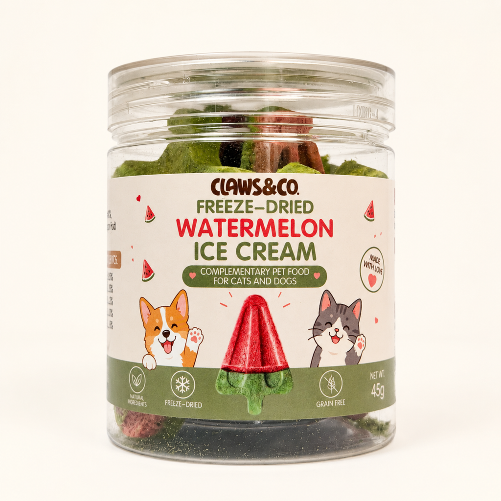 Freeze-Dried Watermelon Ice Cream Treats for Cats & Dogs – 45g | Claws&Co.