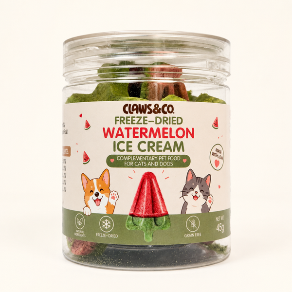 Freeze-Dried Watermelon Ice Cream Treats for Cats & Dogs – 45g | Claws&Co.